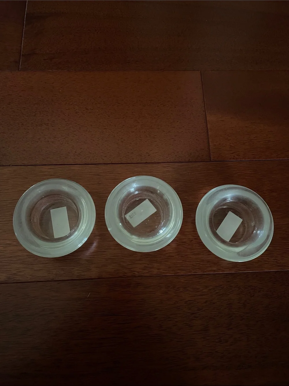 Set of 3 IKEA Clear Glass Tea Light Candle Holders